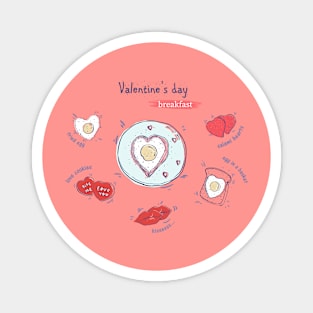 Valentine's day breakfast Magnet